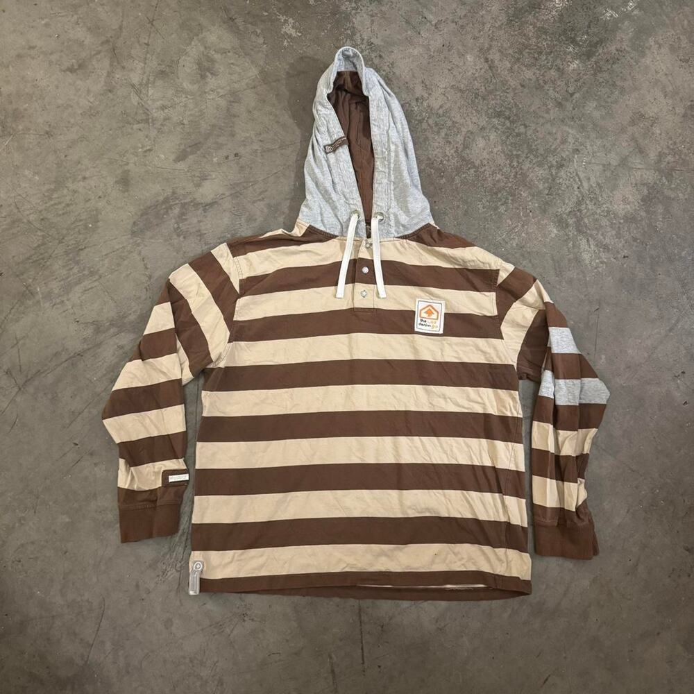 Lrg brown and cream striped